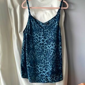 Swing Cami - blue leopard